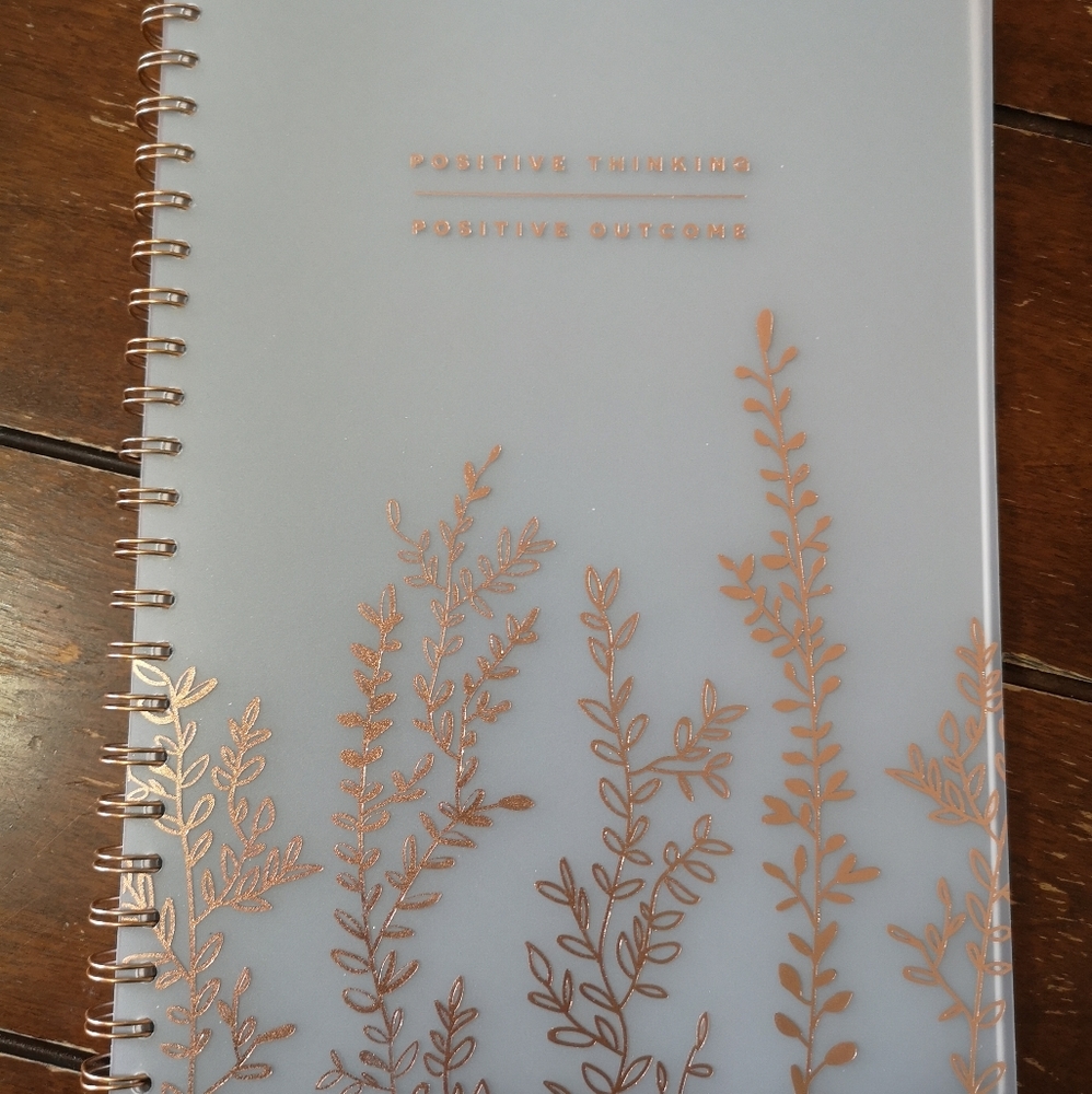 Brand new positive thinking indigo large notebook
